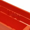 Global Industrial Nestable Shelf Storage Bin, Plastic, 4-1/8 in W x 11-5/8 in D x 4 in H, Red 184837RD